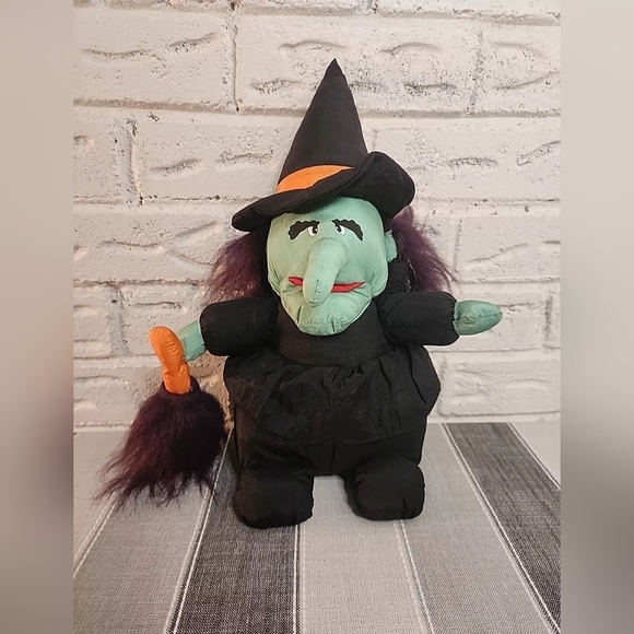 Black Witch Nylon Stuffed Plush Toy 15 Inch Halloween Decoration - Picture 8 of 8